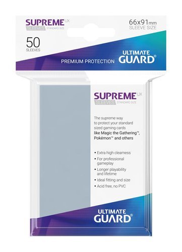50 Supreme UX Sleeves Standardgröße - Transparent