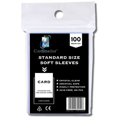 Cardloader 100 Soft Sleeves Standard Größe Transparent